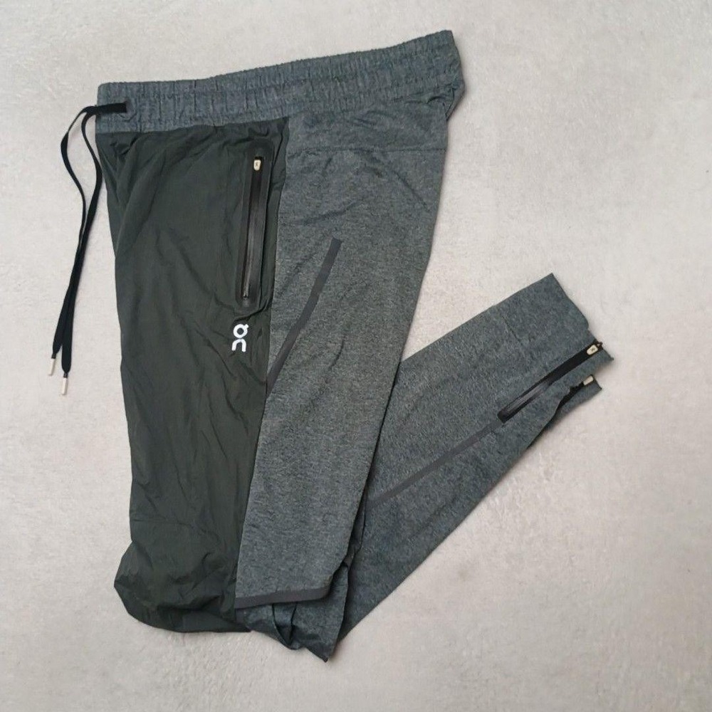 On Cloud Running Pants Men S Gray Jogger Zip Pocket Athletic Training Gym Vented